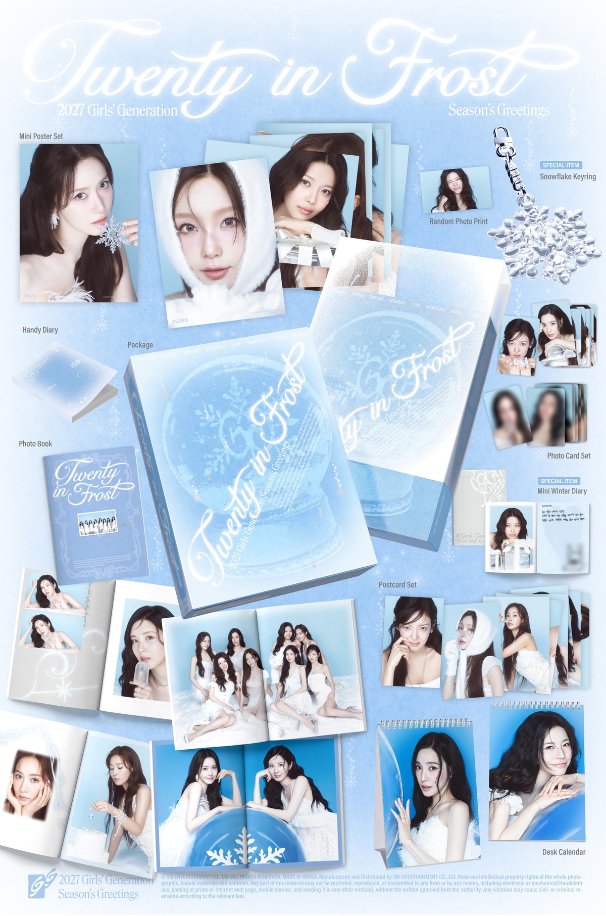 GIRLS’ GENERATION - TWENTY IN FROST 2027 Season's Greetings + POB or Wall Calendar