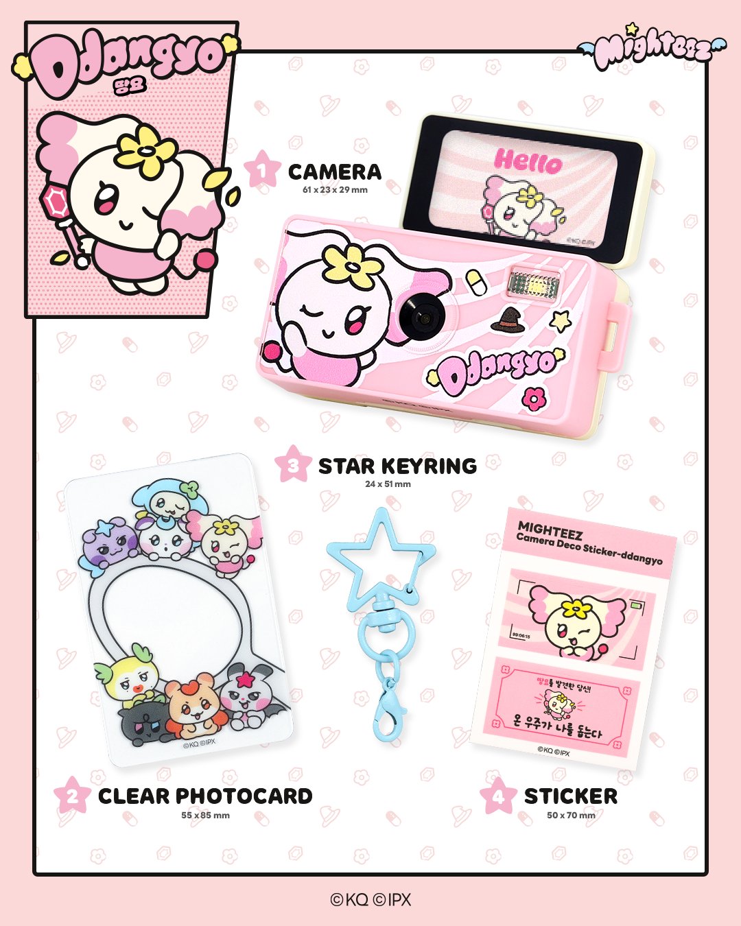ATEEZ MIGHTEEZ Official Mini Keyring Candy Camera