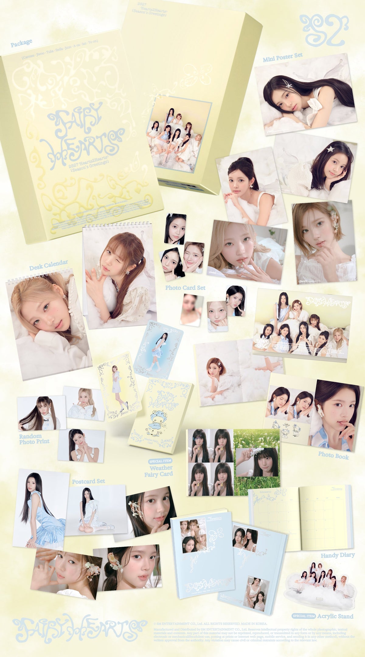 HEARTS2HEARTS - FAIRY HEARTS 2027 Season's Greetings + POB or Wall Calendar