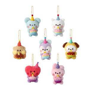 BT21 Minini Official Plush Keyring Happy Time