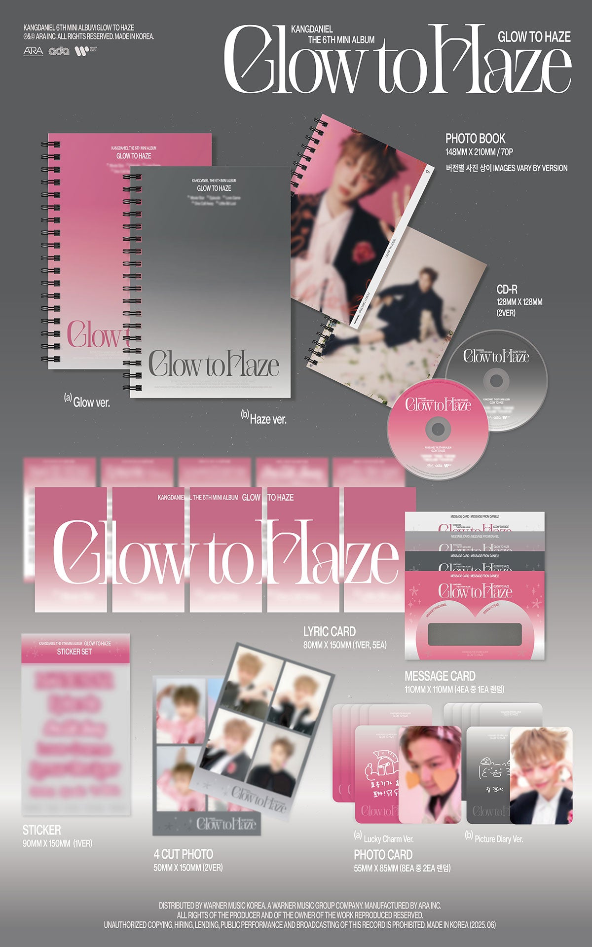KANG DANIEL - GLOW TO HAZE 6th Mini Album PHOTOBOOK Ver