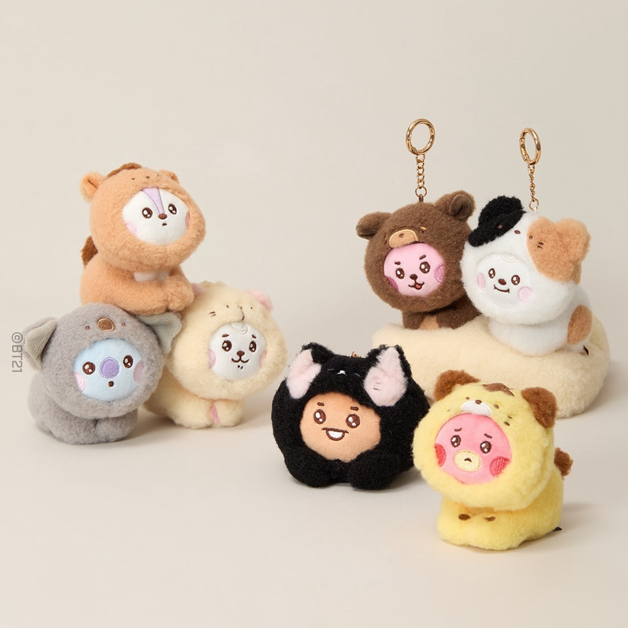 BT21 Baby Official More Fluffy Keyring – K-STAR