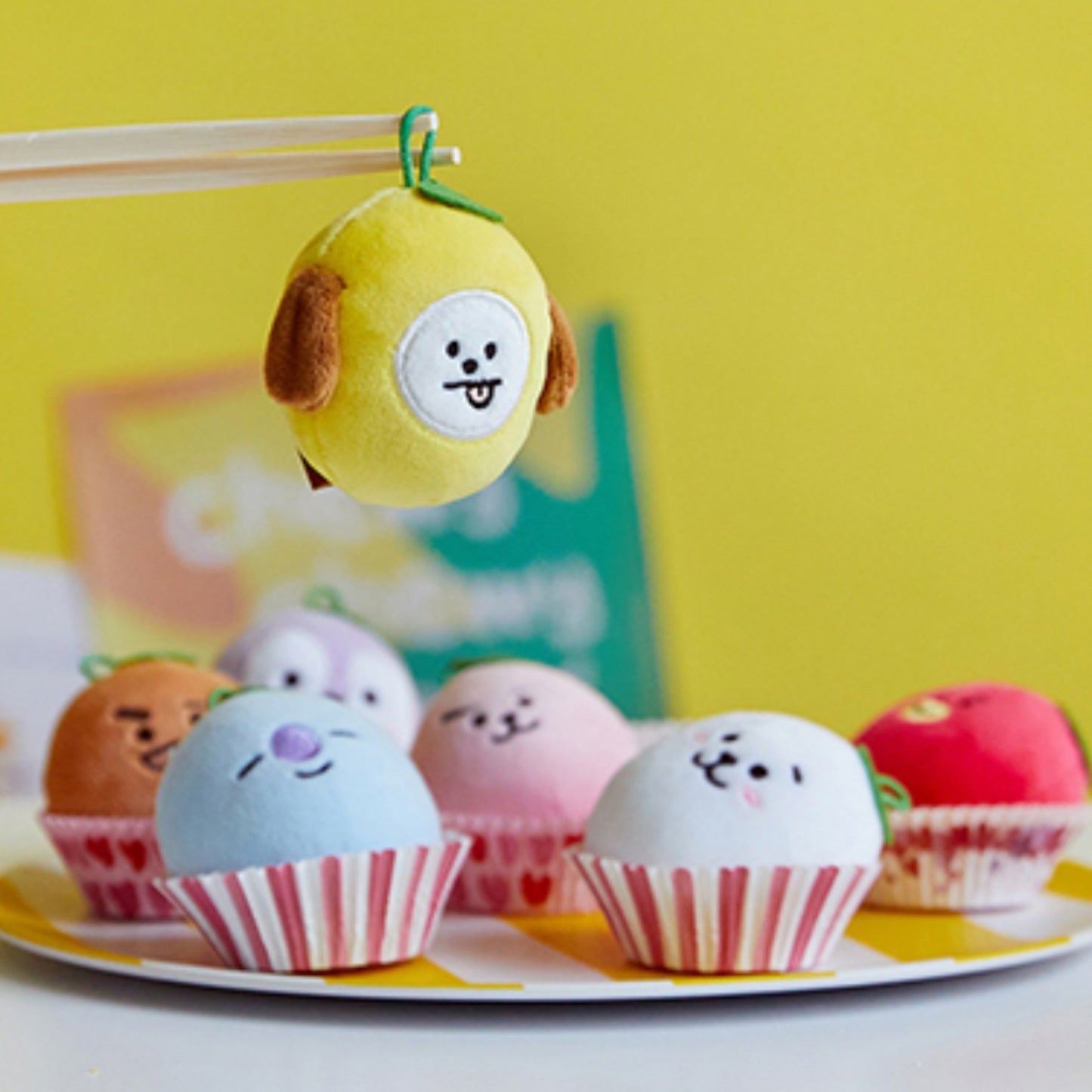 BT21 CHIMMY Official Chewy Chewy Sticky Rice Cake Plush Set