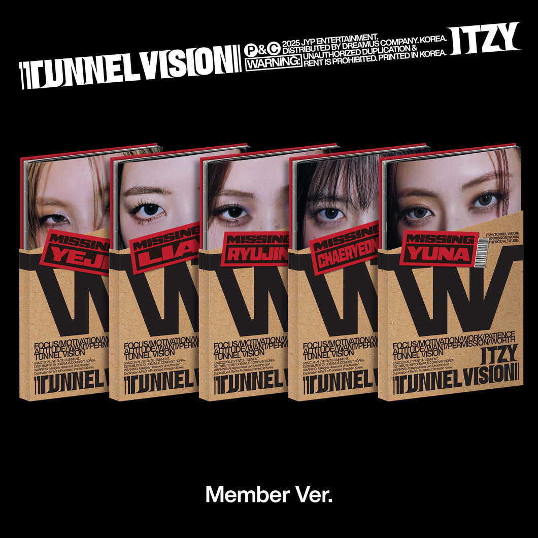 ITZY - TUNNEL VISION 11th Mini Album MEMBER Ver