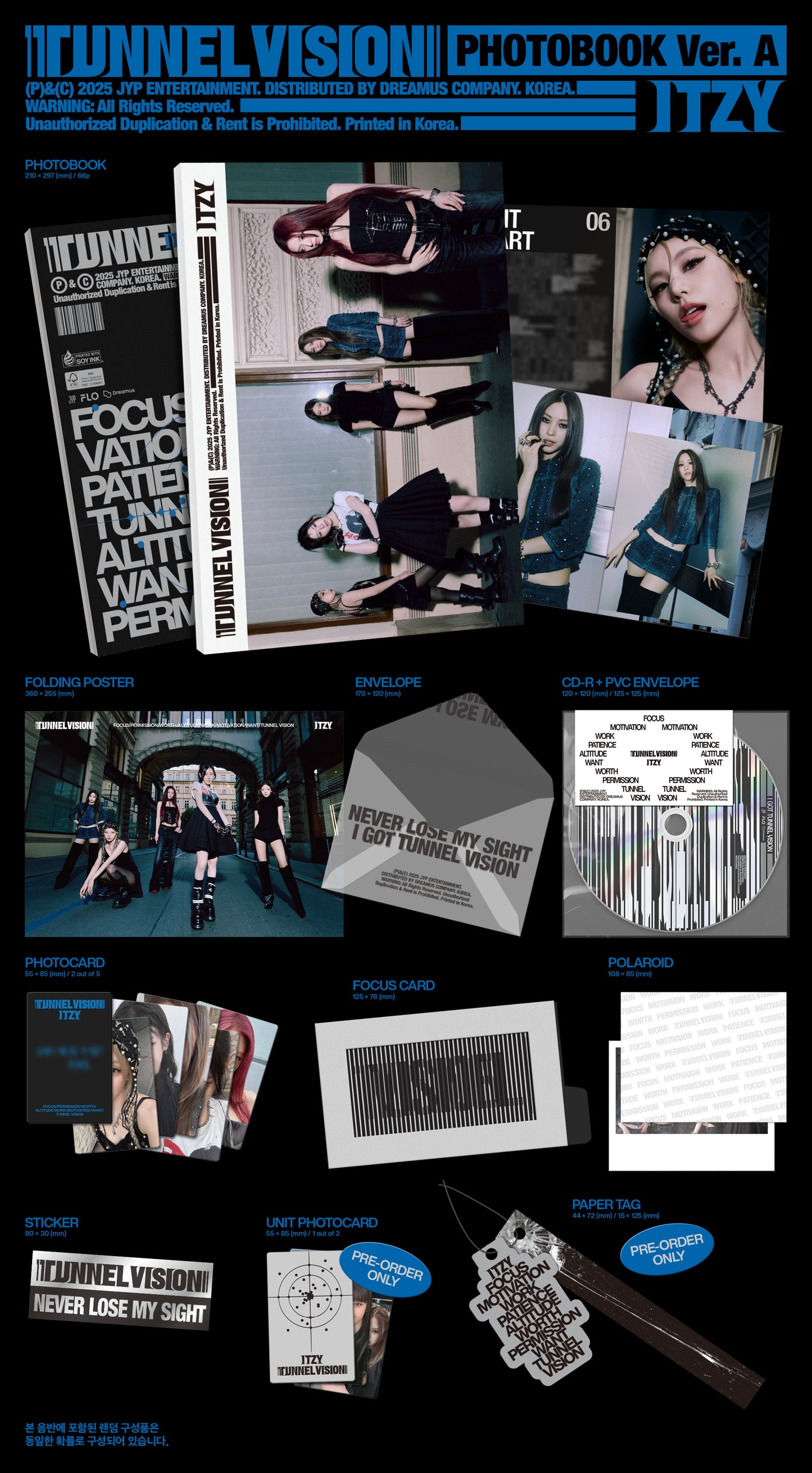 ITZY - TUNNEL VISION 11th Mini Album PHOTOBOOK Ver