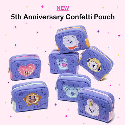 BT21 JAPAN 5th Anniversary Confetti Pouch