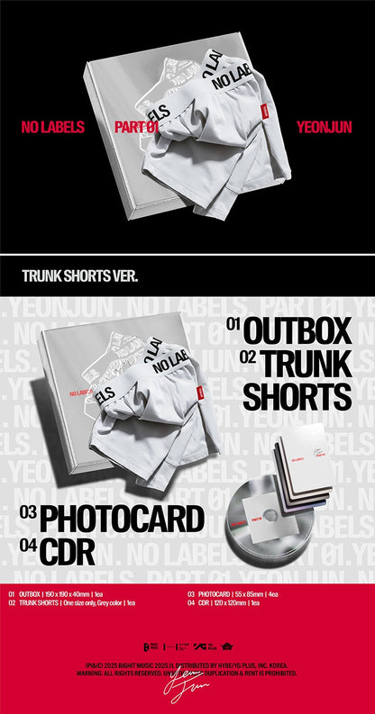 TXT YEONJUN - NO LABELS PART 01 Trunk Shorts Ver.