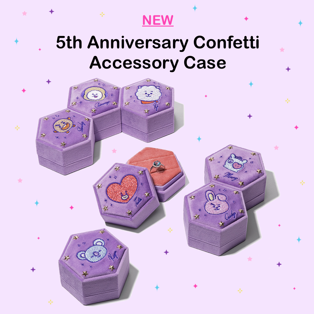 BT21 JAPAN 5th Anniversary Confetti Accessory Case