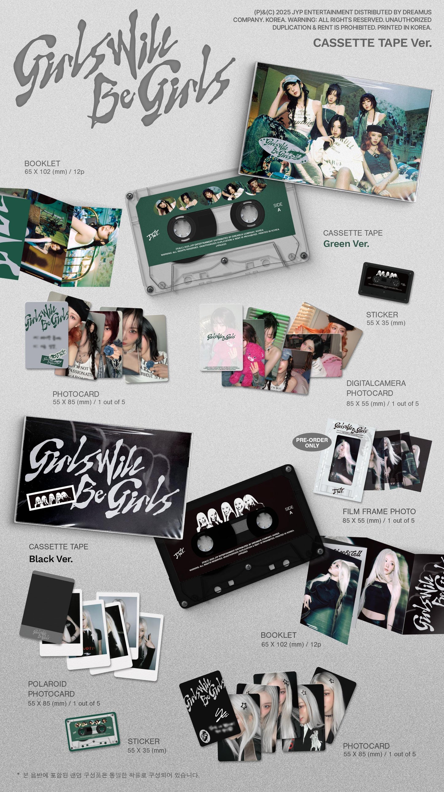 ITZY - GIRLS WILL BE GIRLS Cassette Tape Ver