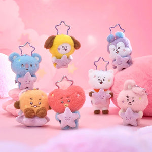 BT21 Official The Journey Purple Star Plush Keyring
