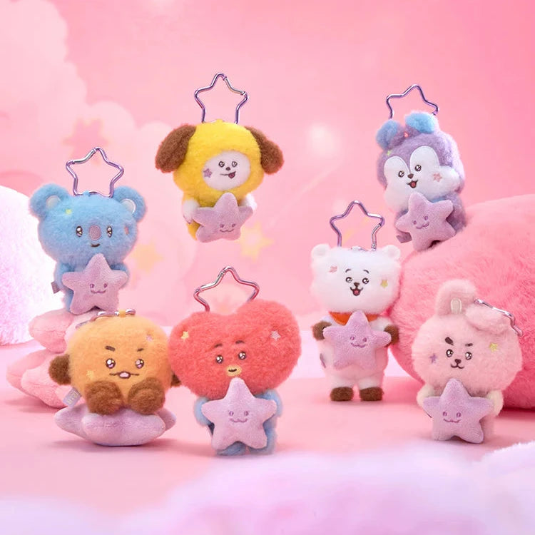 BT21 Official The Journey Purple Star Plush Keyring