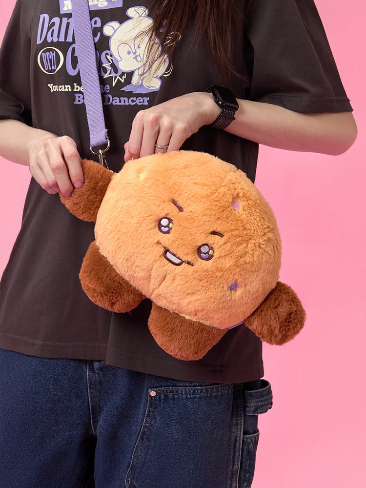 BT21 Official The Journey Hug Me Plush Crossbody Bag