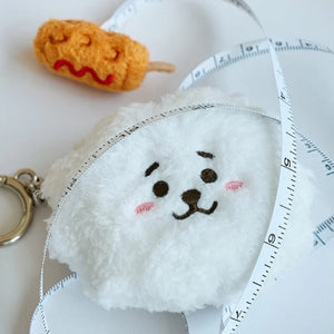 BT21 Official RJ Welcome Party Plush Tape Measure Keyring