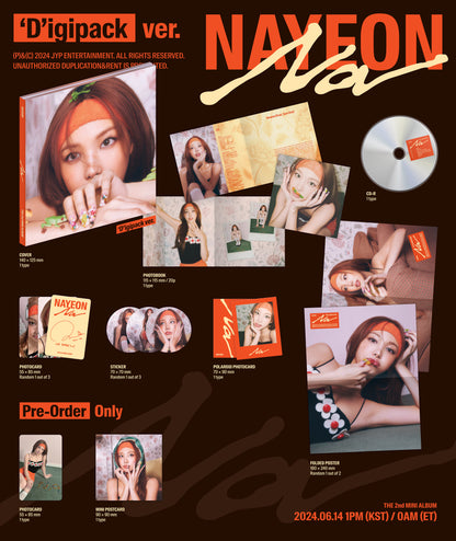 TWICE NAYEON - NA 2nd Mini Album Digipack Version