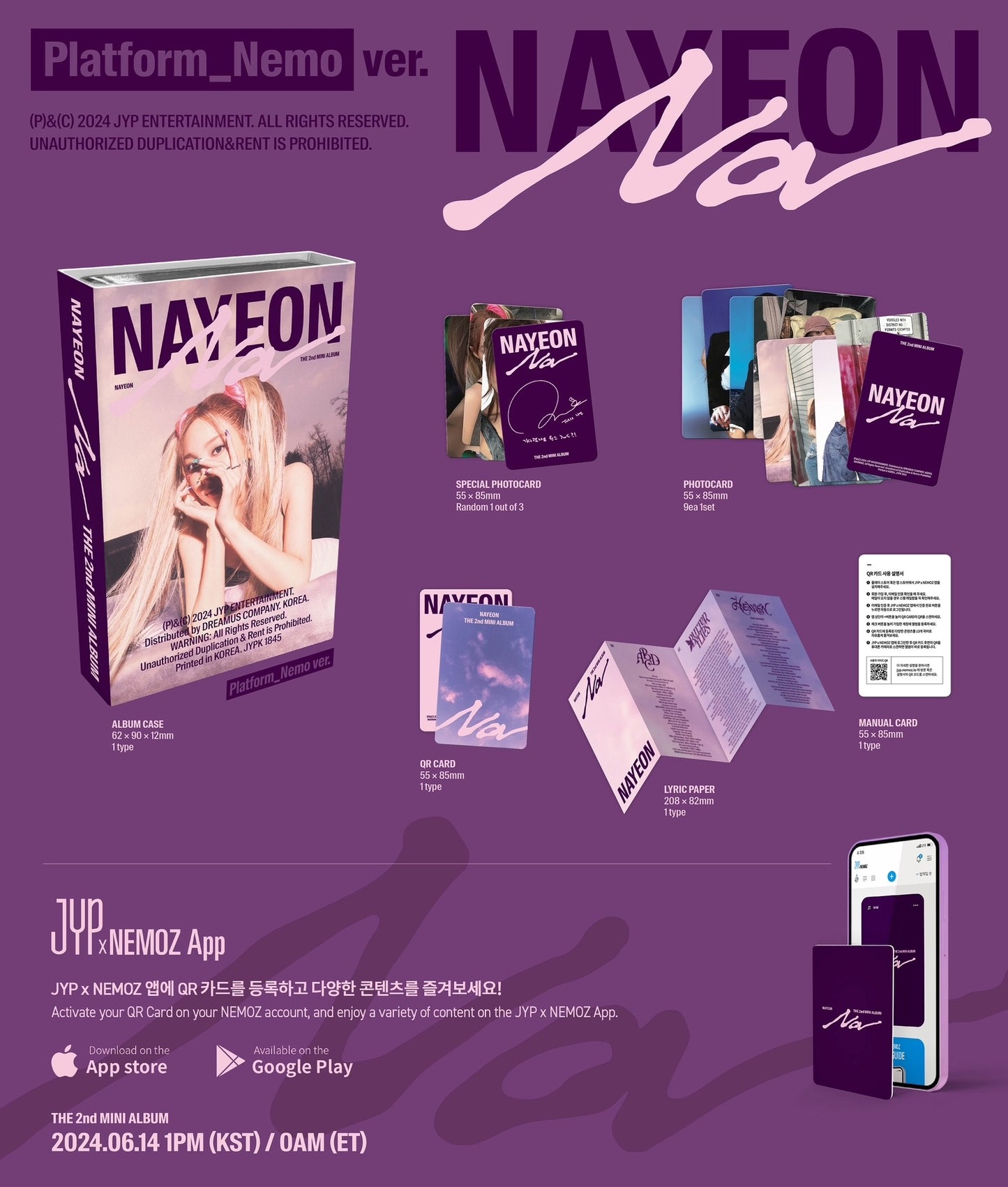 TWICE NAYEON - NA 2nd Mini Album NEMO Version
