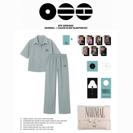 BTS ARIRANG NORMAL X CALVIN KLEN Sleepwear (Pre-Order October, 2026)