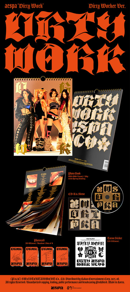 aespa - DIRTY WORK Single Album DIRTY WORKER Ver