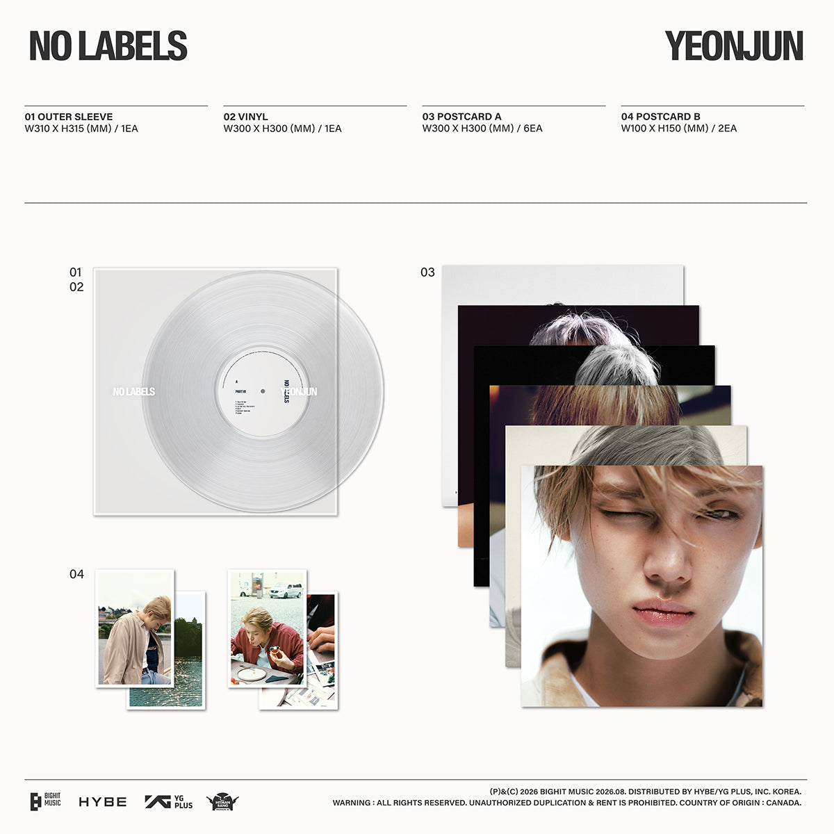TXT YEONJUN - NO LABELS PART 02 LP Ver