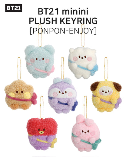 BT21 Minini Official PON-PON ENJOY Plush Keyring