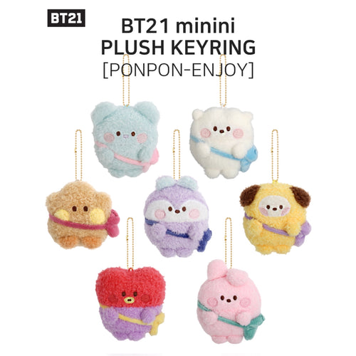 BT21 Minini Official PON-PON ENJOY Plush Keyring