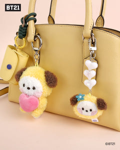 BT21 Minini Official Beads Plush Face Keyring