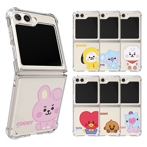 BT21 Baby Clear Air Cushion Reinforced Case Galaxy Z Flip5