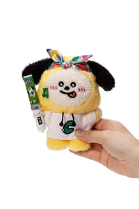 BT21 JAPAN Official Music Festival Plush Doll with Mini Light Stick Keyring