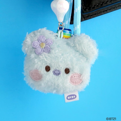 BT21 Minini Official Beads Plush Face Keyring