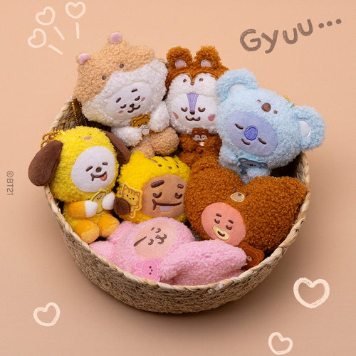 BT21 JAPAN Official MOTTO HUG Plush Keyring 15cm