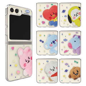 BT21 Baby Fluffy Clear Slim Case Galaxy Z Flip5