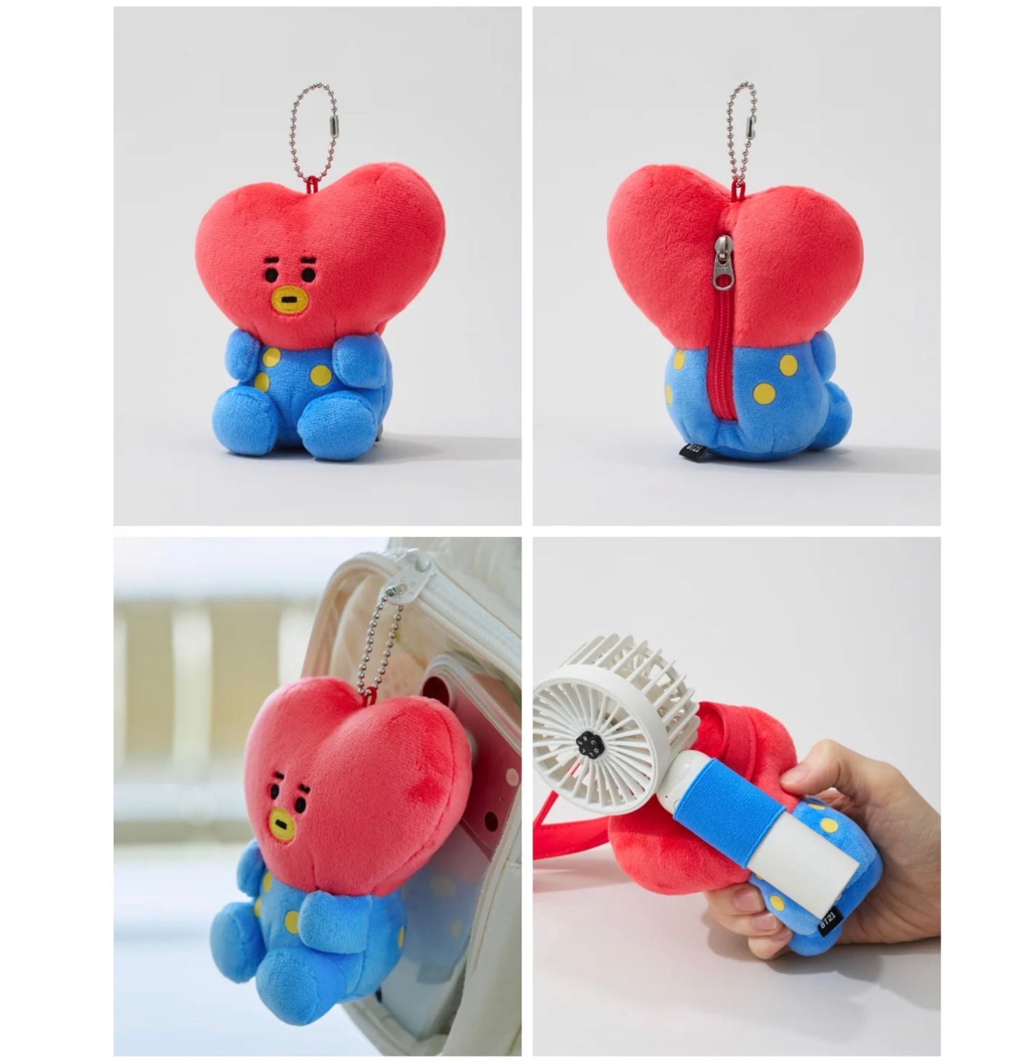 BT21 Official 2Way Plush Holder Keyring Travel