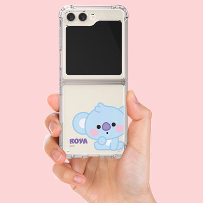 BT21 Baby Clear Air Cushion Reinforced Case Galaxy Z Flip5
