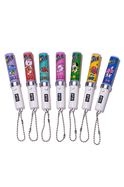 BT21 JAPAN Official Music Festival Plush Doll with Mini Light Stick Keyring