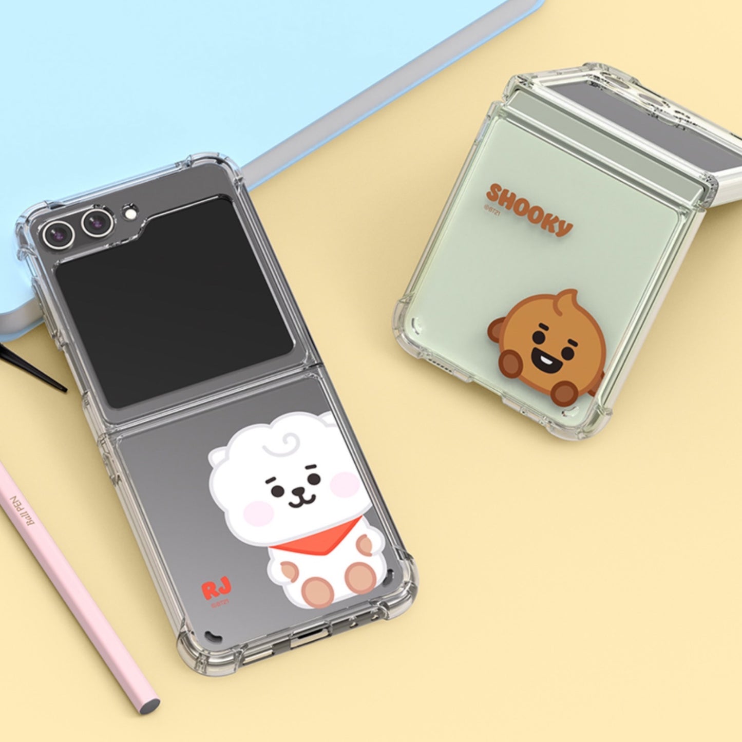 BT21 Baby Clear Air Cushion Reinforced Case Galaxy Z Flip5