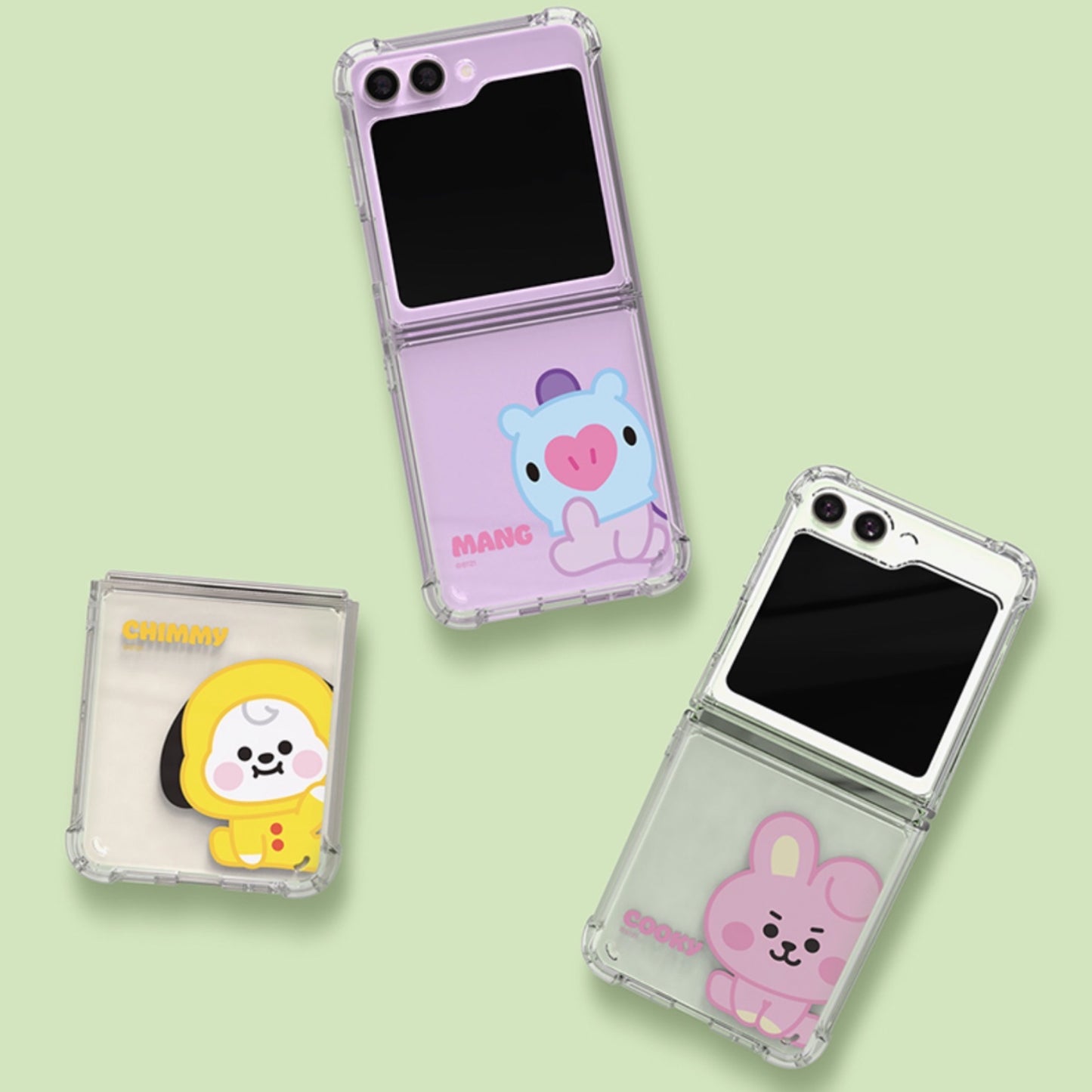 BT21 Baby Clear Air Cushion Reinforced Case Galaxy Z Flip5