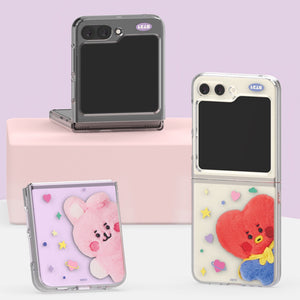 BT21 Baby Fluffy Clear Slim Case Galaxy Z Flip5