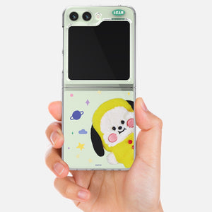 BT21 Baby Fluffy Clear Slim Case Galaxy Z Flip5