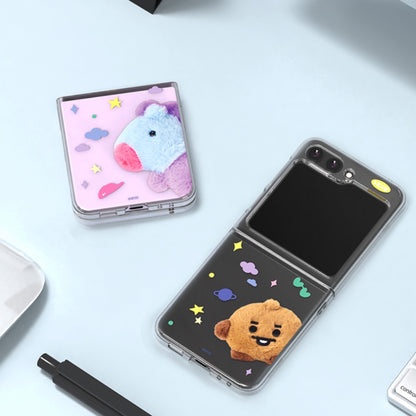 BT21 Baby Fluffy Clear Slim Case Galaxy Z Flip5