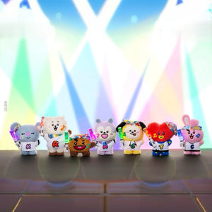 BT21 JAPAN Official Music Festival Plush Doll with Mini Light Stick Keyring