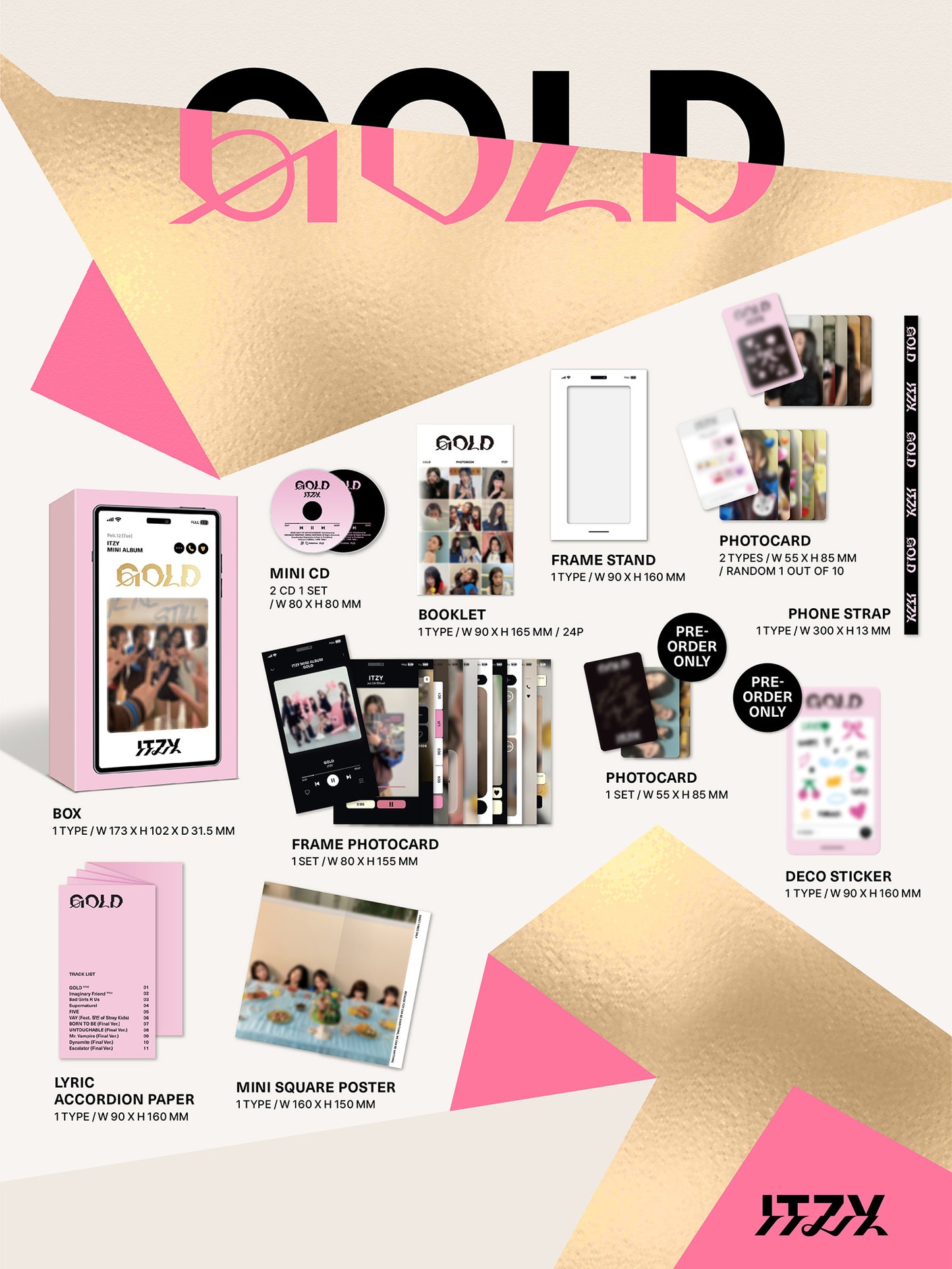 ITZY - GOLD 2nd Full Album PHONE BOX Ver