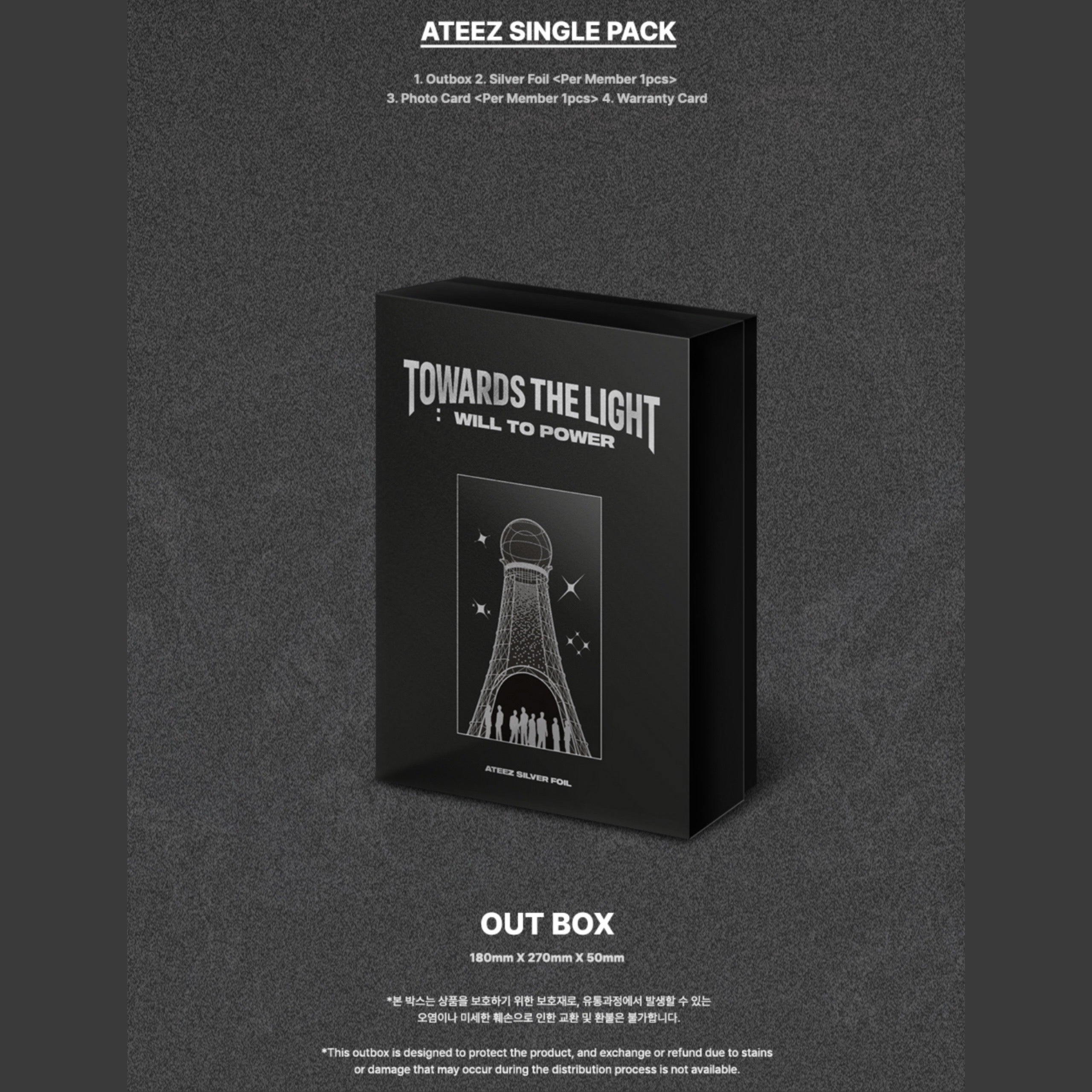 ATEEZ Towards The Light : Will To Power Silver Foil MD Single Pack