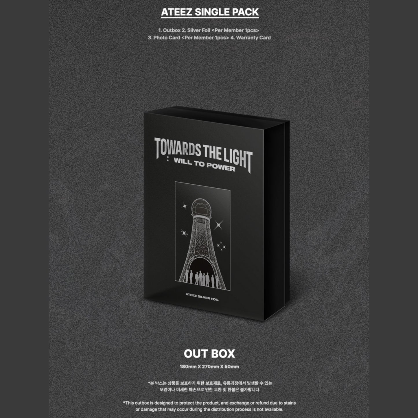 ATEEZ Towards The Light : Will To Power Silver Foil MD Single Pack