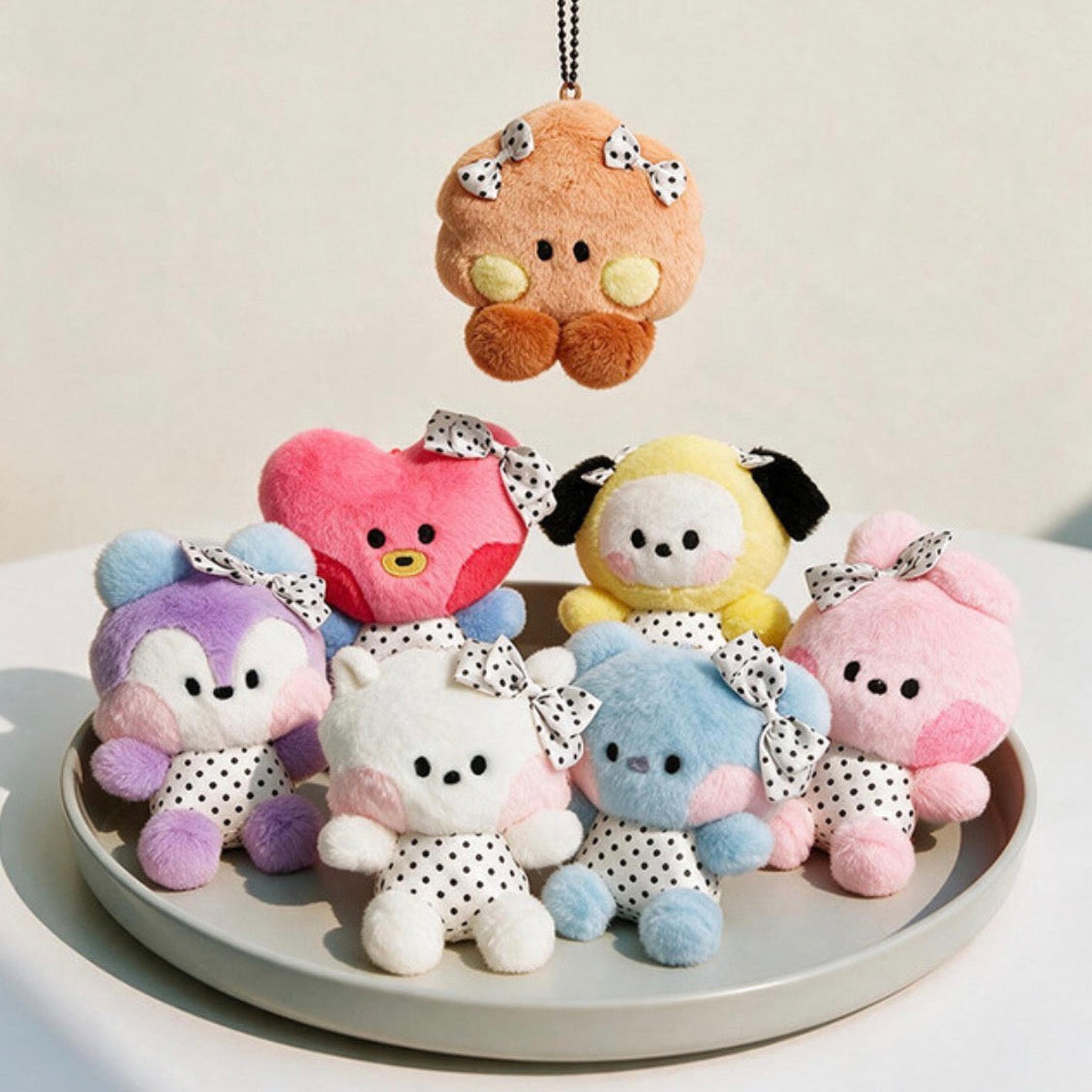 BT21 Official DOT RIBBON Doll Keyring