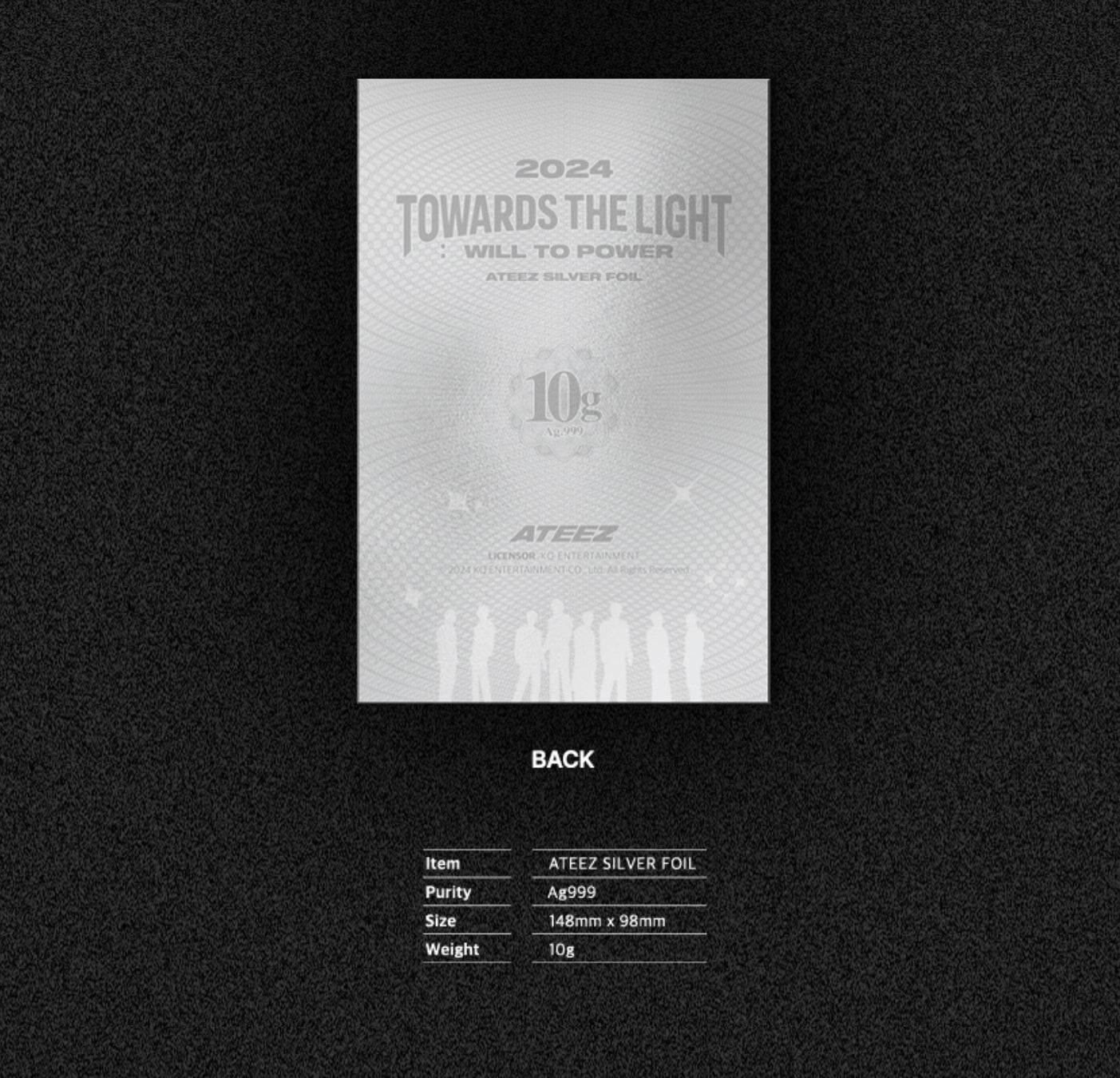 ATEEZ Towards The Light : Will To Power Silver Foil MD Collection Pack