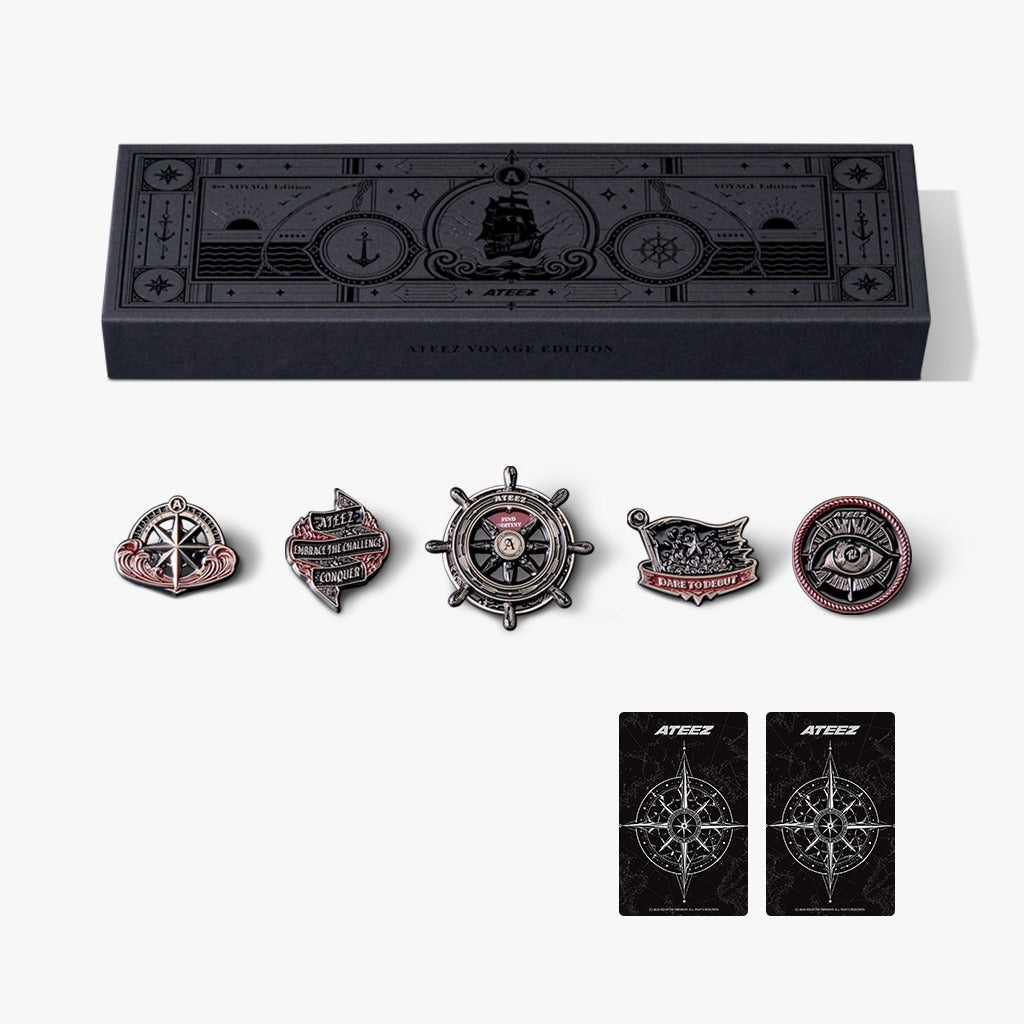 ATEEZ Official Metal Pin Set VOYAGE Edition