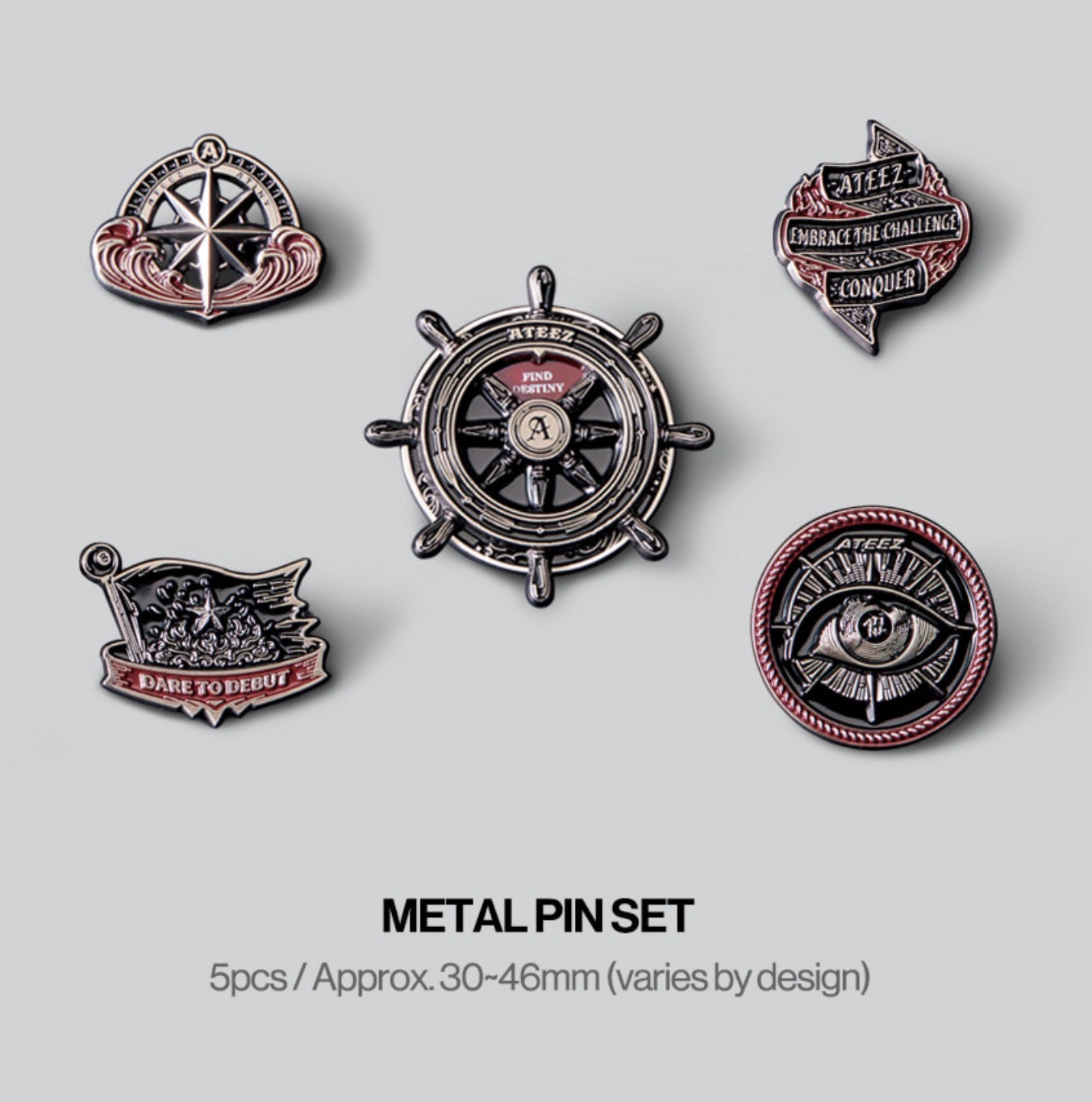 ATEEZ Official Metal Pin Set VOYAGE Edition