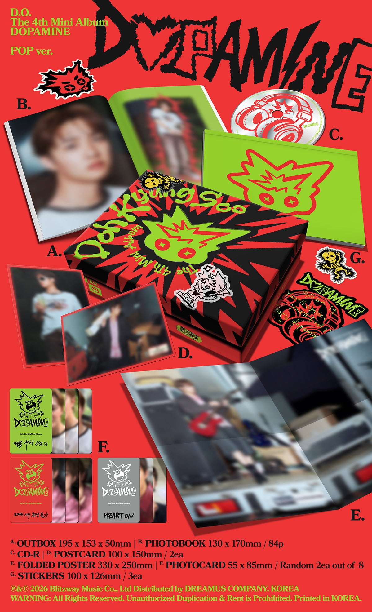 D.O. DOH KYUNG SOO - DOPAMINE 4th Mini Album POP Ver