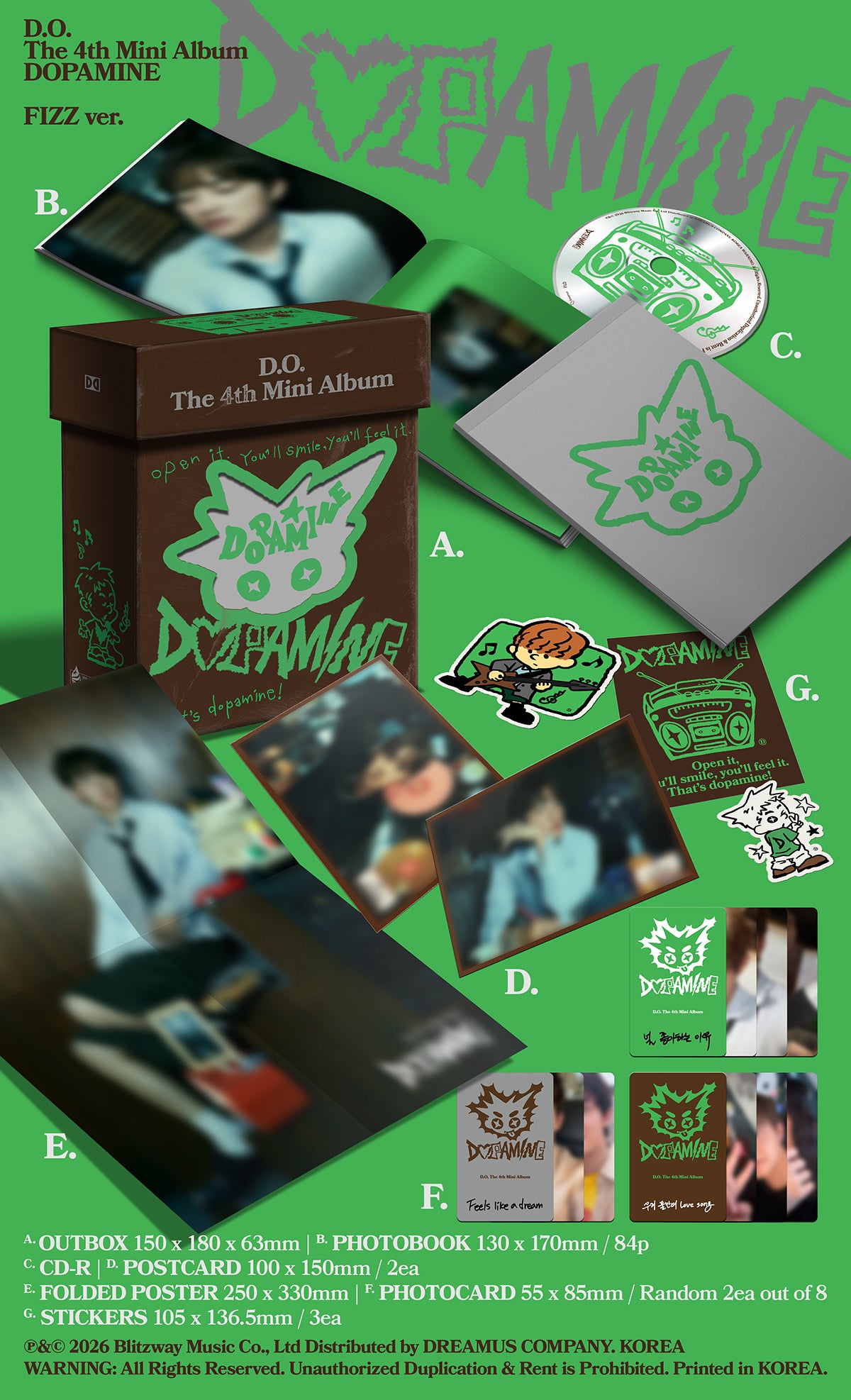 D.O. DOH KYUNG SOO - DOPAMINE 4th Mini Album FIZZ Ver