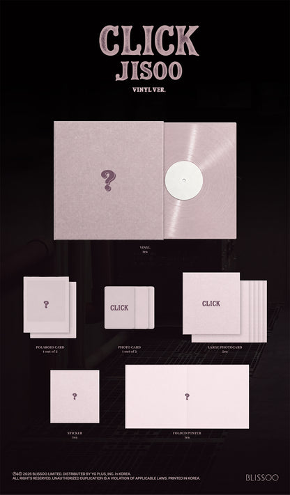 BLACKPINK JISOO - CLICK 2nd Single Album VINYL Ver