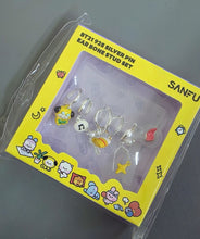 BT21 x SANFU Official 925 Silver Pin Ear Bone Stud Set Lucky Day Ver